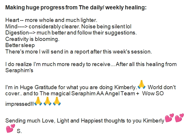 Overnight Healing Session Testimonial